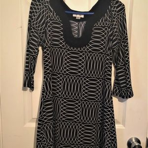 Sweet Storm - Dark Blue and white Dress